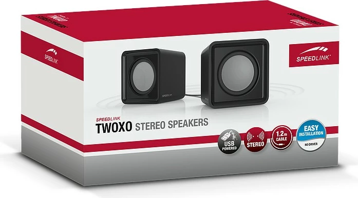 Stereo zvočniki Speedlink TWOXO, 2.0 kanalov, 5 W, črni