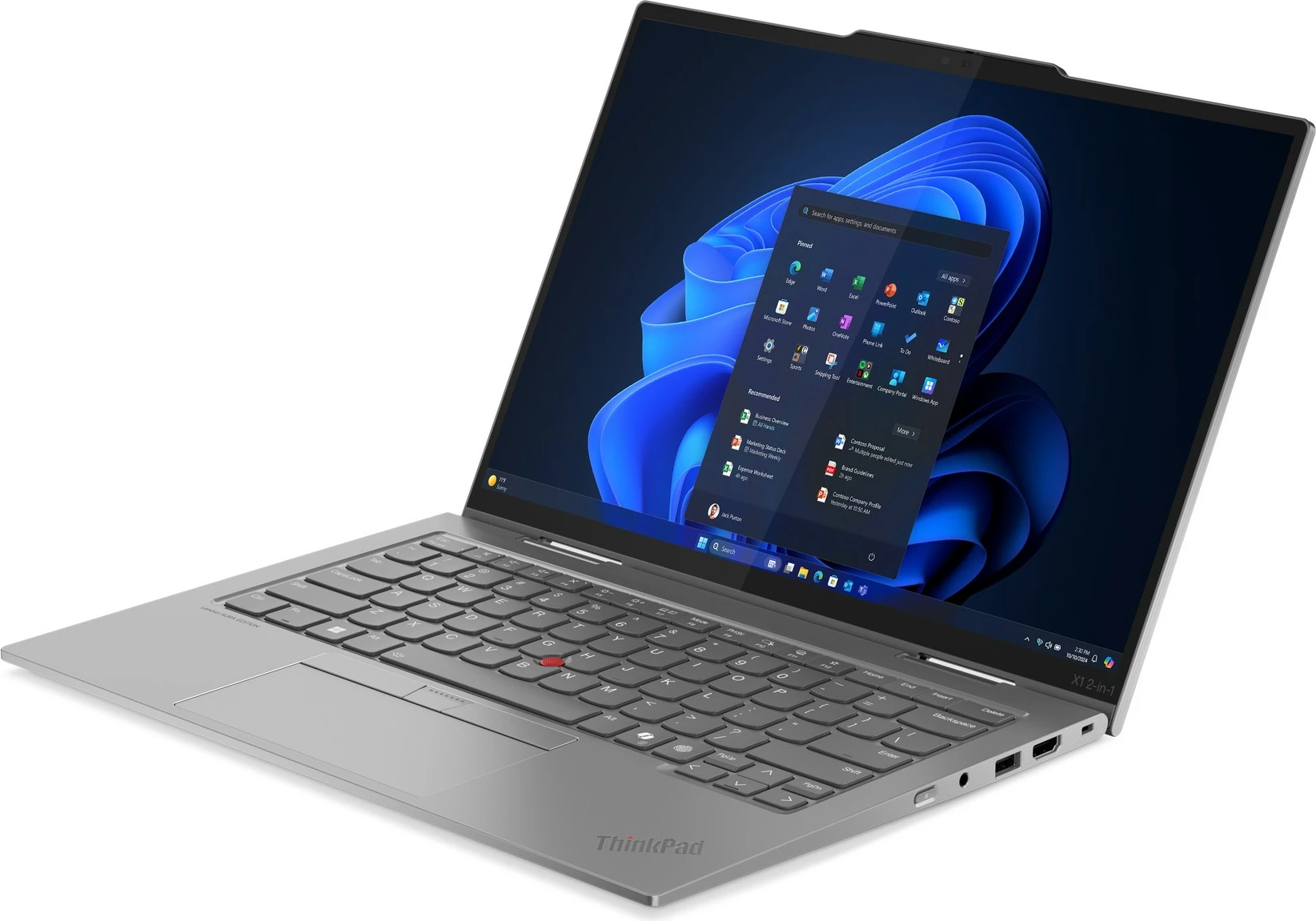 Prenosno/Tablični računalnik Lenovo X1 2in1 G10, Ultra7 258V, 32 GB RAM, 1 TB SSD, 14", 5G, sivi