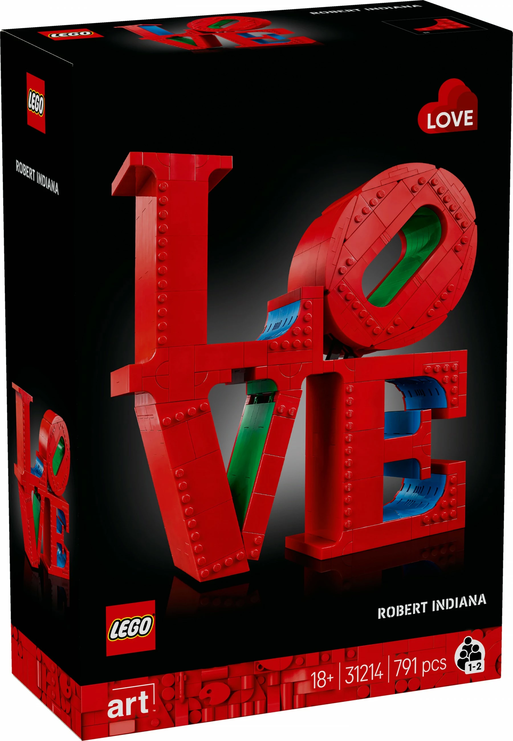 Umetniški set LOVE, LEGO Art 31214, večbarven