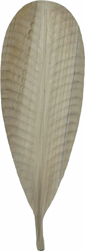 Lesen dekor v obliki lista, naraven, 100x35x2 cm