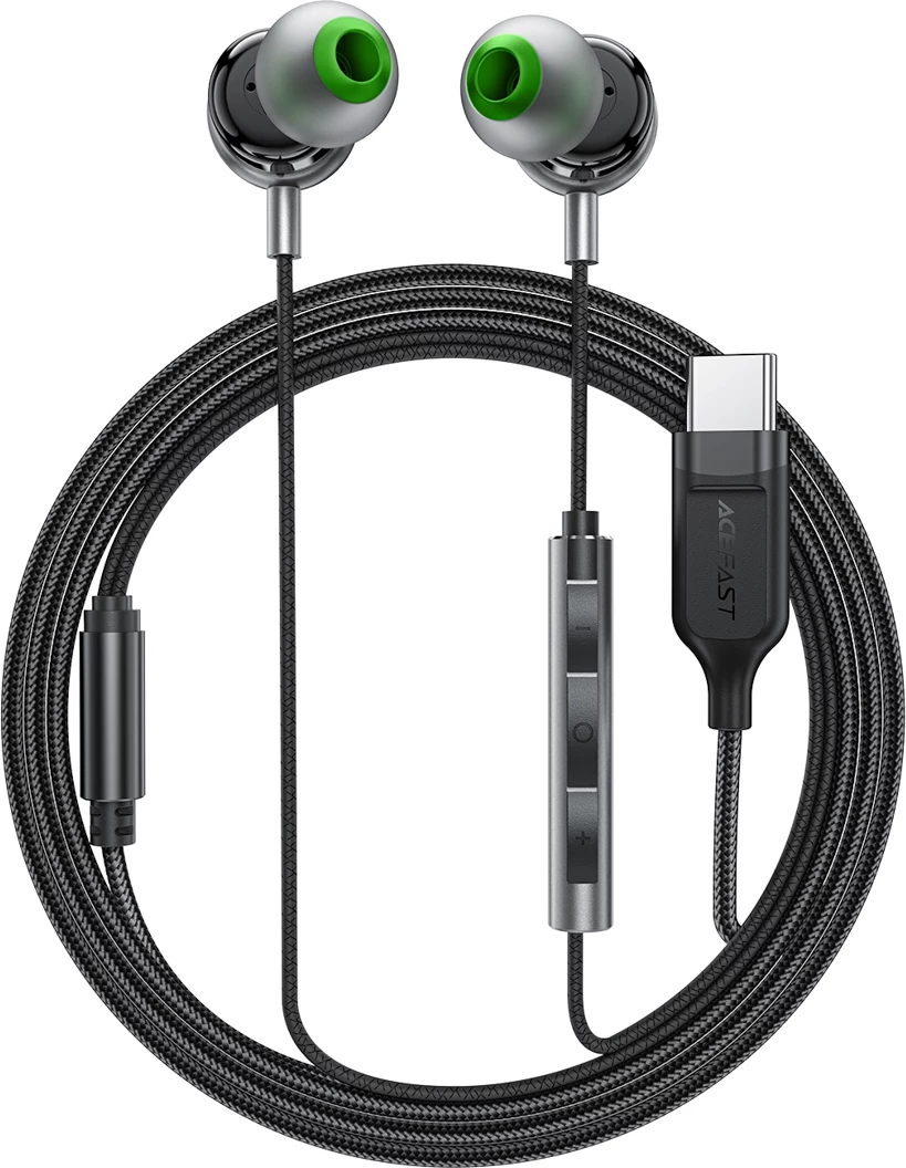 Žične slušalke Acefast L5, USB-C, 1,2 m, črne