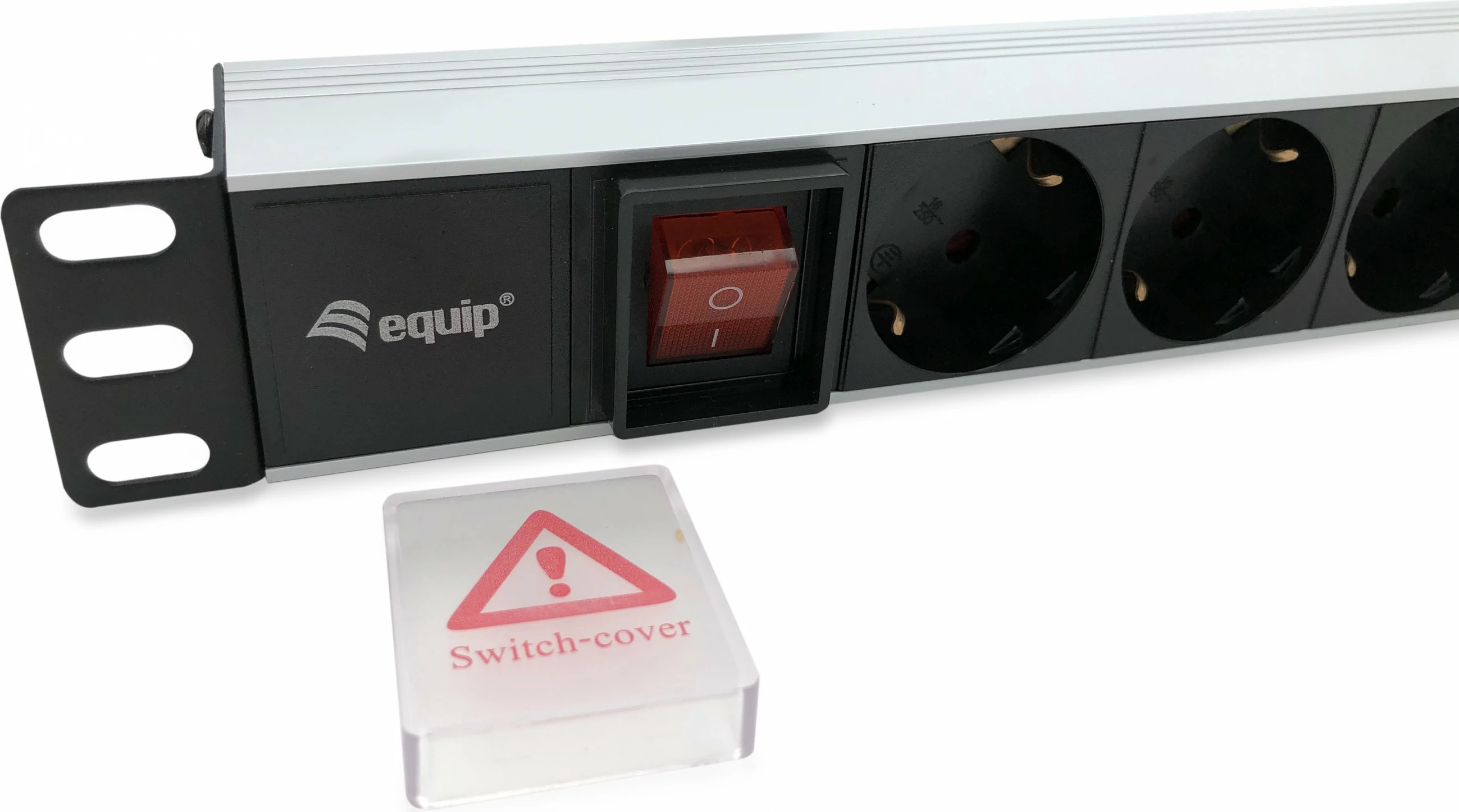 Regleta za rack 19" z 8 Schuko vtiči, 1,8 m, alumin Equip