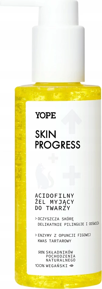 Čistilni gel za obraz za ženske Yope Skin Progress Acidophilic, 150 ml