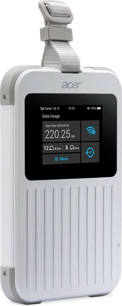 Prenosni usmerjevalnik Acer Connect Enduro M6E 5G, 20 GB, Wi‑Fi 6E, 4096 MB, bel