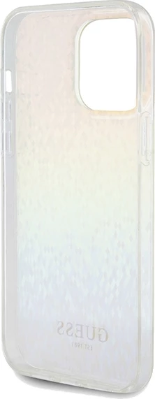 Ovitek za telefon z fasetiranim ogledalom Disco Iridescent, Guess IML, za iPhone 13 Pro Max, večbarven