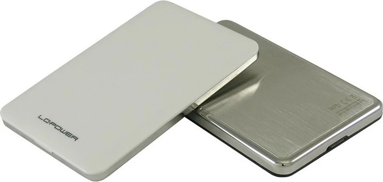 Zunanje ohišje za 2,5" LC-Power LC-25U3-7W, USB 3.0, alumin, belo