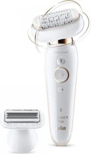Epilator Braun 9002, bel / zlat