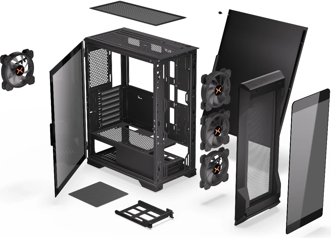 Ohišje KRUX HEKO (KRXD001), črno