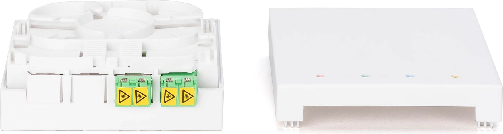 Optična skrinjica FTTH, 2x LC/APC DX, 4 vrat, 80 mm, bela Digitus