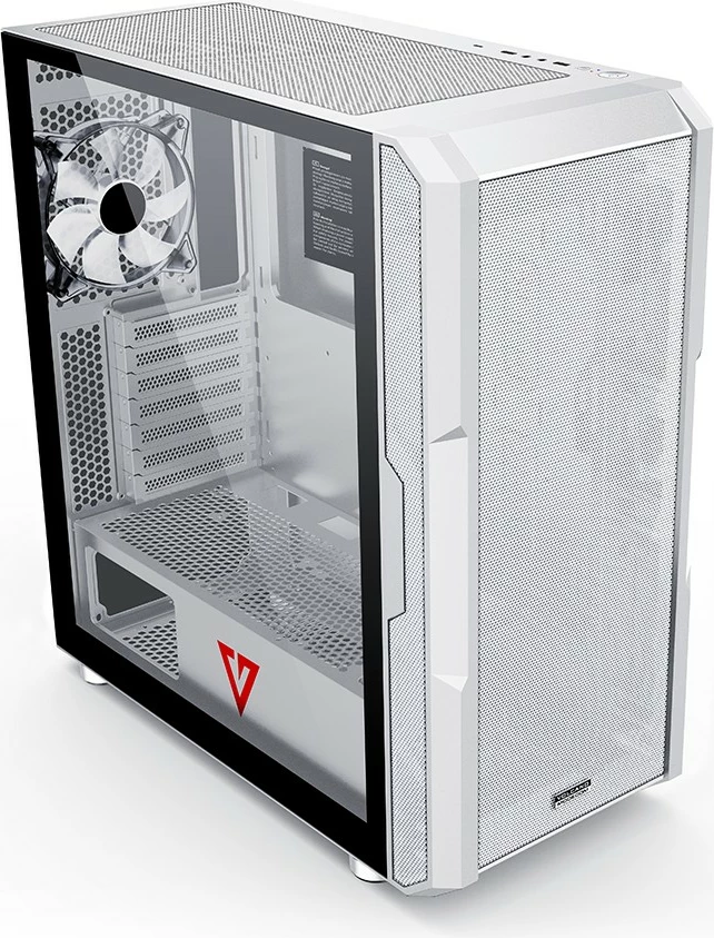 Računalniško ohišje MODECOM Volcano Amirani ARGB, Midi Tower, belo