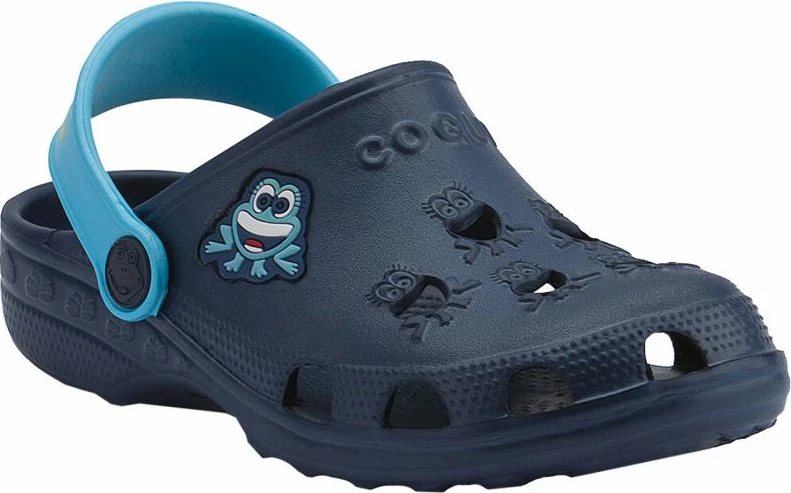 Otroške čevlje Coqui Little Frog, temno modre