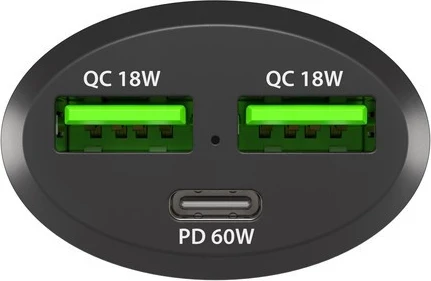 Avto polnilec 84W, Quick Charge 3.0, črn Natec Coney
