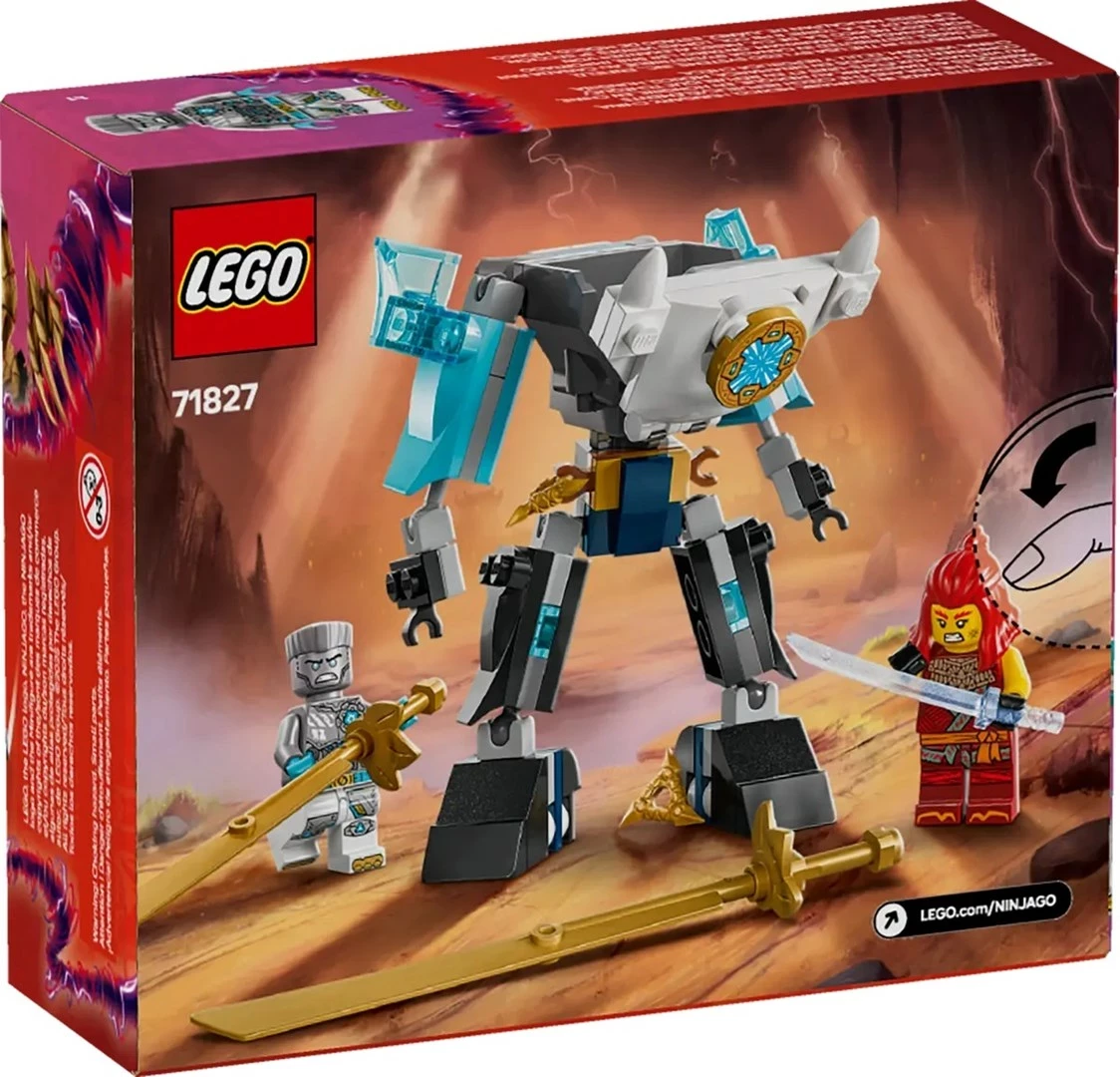 Bojevni mehanizem Zane, LEGO NINJAGO 71827, 92 kosi, 2 minifigurici