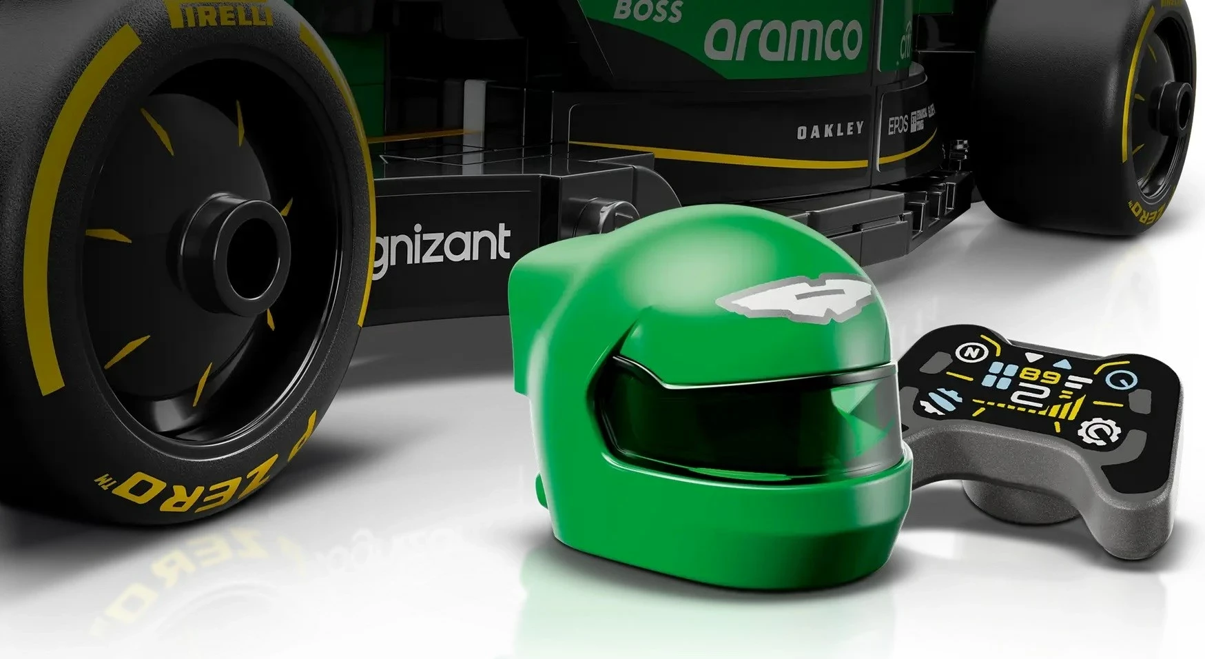 Model Aston Martin Aramco F1 AMR24, komplet LEGO Speed Champions, 269 kosov, zelen