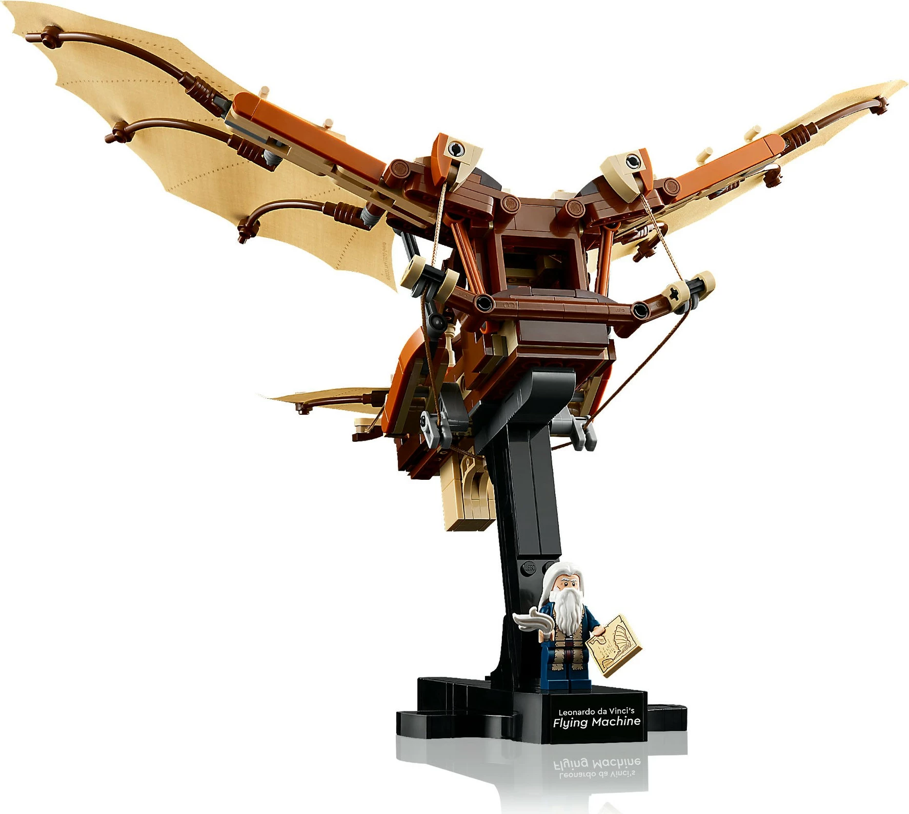 Model zgodovinske leteče naprave Leonardo da Vinci, LEGO set, 493 delov, večbarven