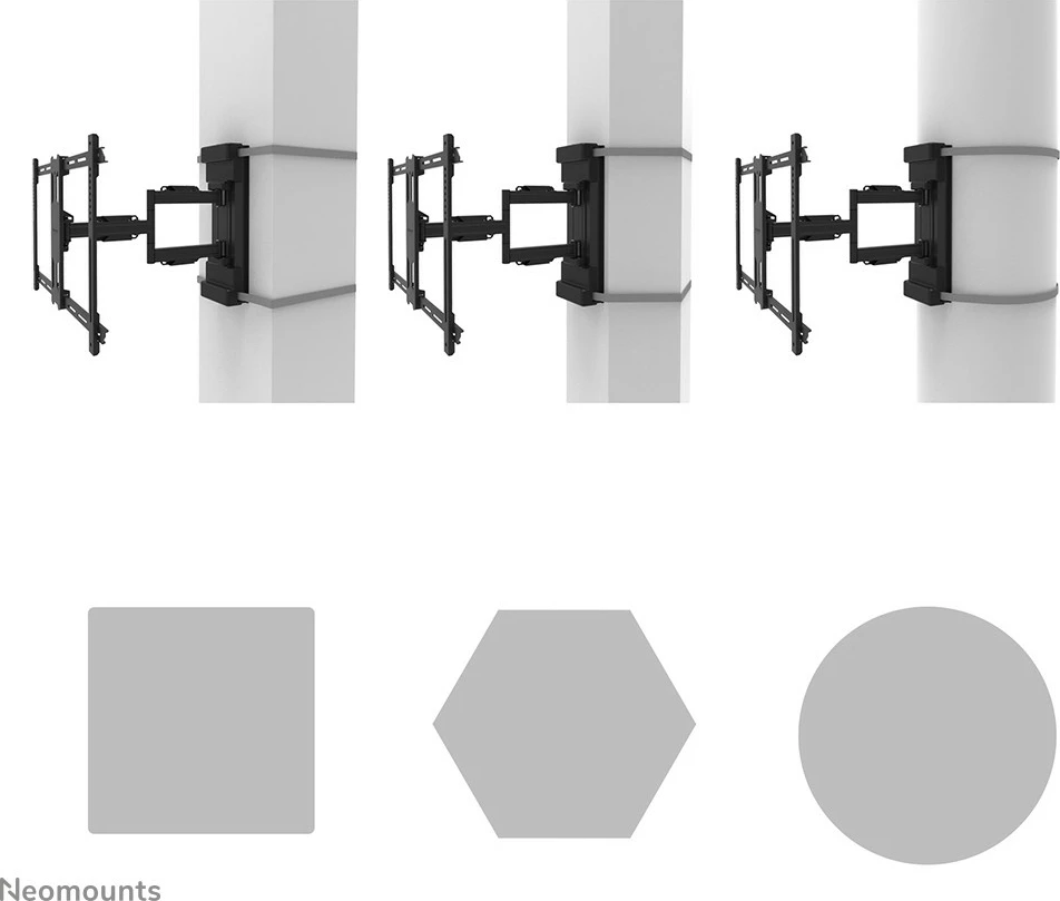 Nosilec za stolp TV Newstar WL40S-910BL16, popoln gibljiv, 40–70", VESA 200x100–600x400, črn