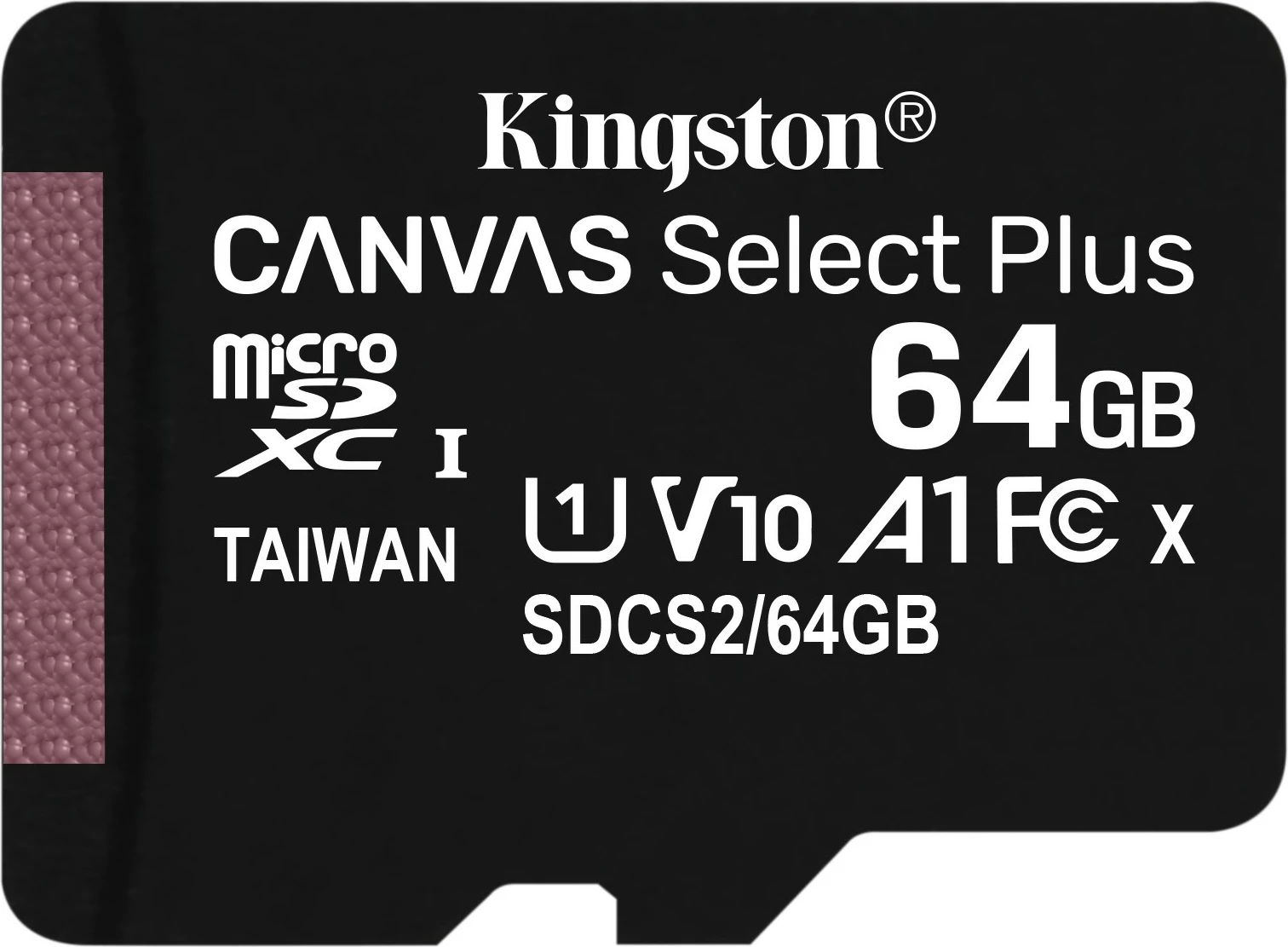 microSDXC kartica Kingston Canvas Select Plus 64 GB, 100 MB/s, črna
