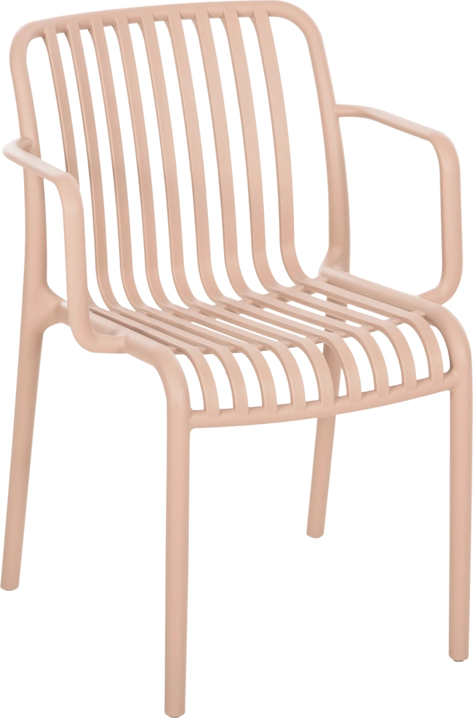 Vrtni naslanjač CONVEE FH6105.04 iz polipropilena v barvi kapučina 55x56x79H cm