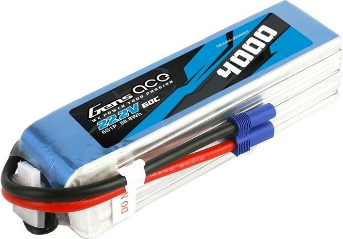 Litij-Polimerna baterija 4000mAh 22,2V 60C 6S1P z EC5 priključkom, Gens Ace