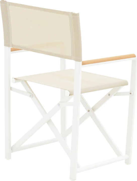 Sestav mize s stoli Kliton-Mabu, aluminij, bela, 150 x 80 x 74 cm