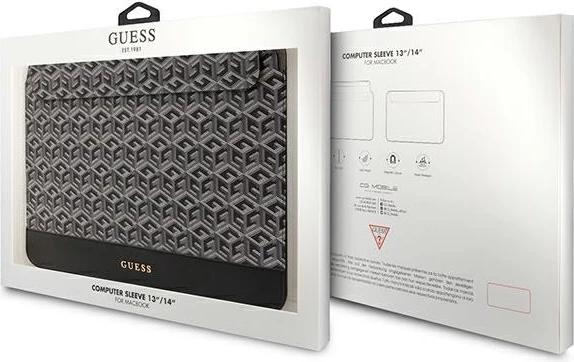 Ovitek za prenosnik Guess GCube Stripe 14", črnen