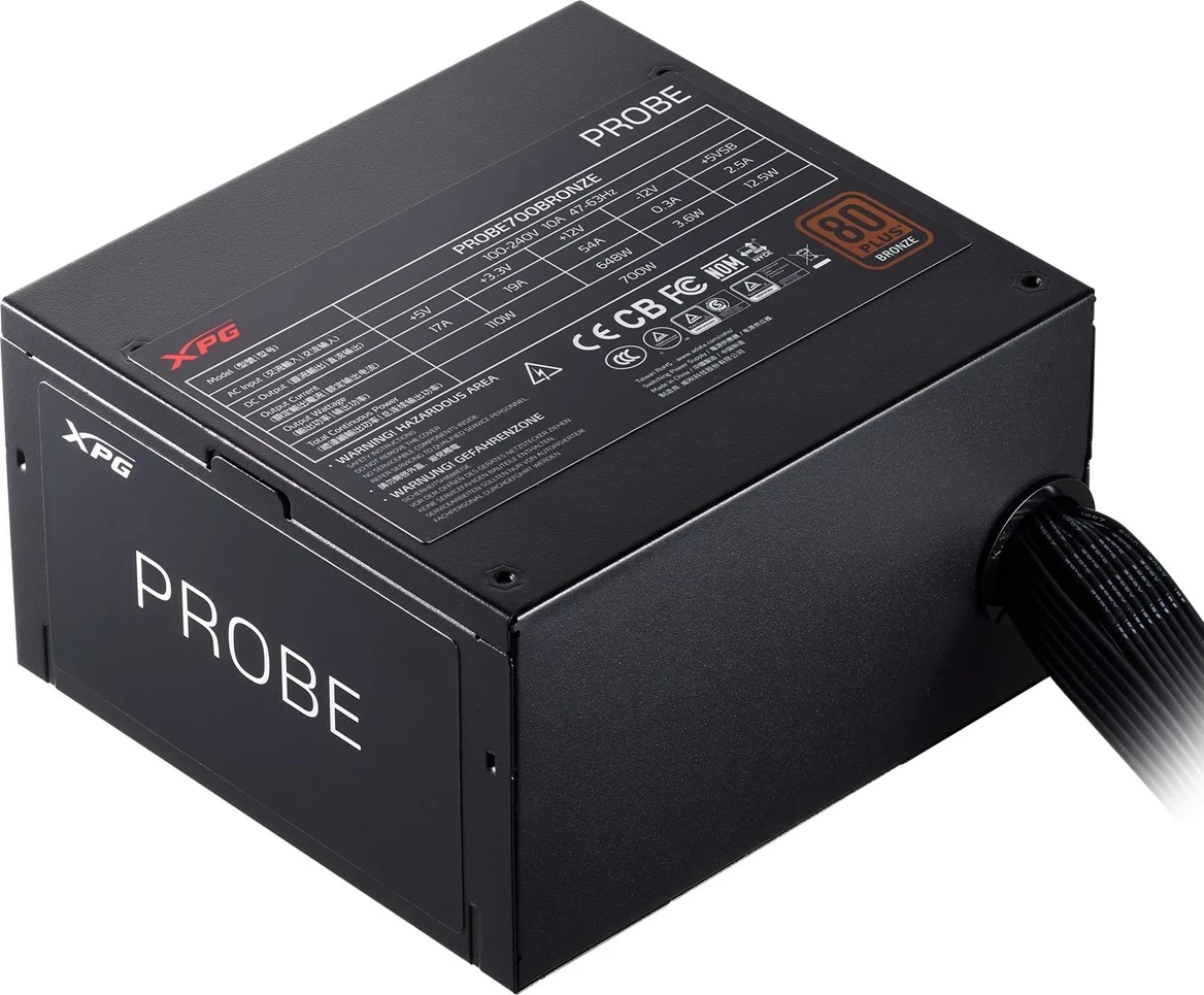 Furniznik energije XPG PROBE 700 BRONZE, črn