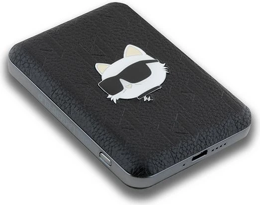 Powerbank MagSafe 5000 mAh, črn, Karl Lagerfeld Choupette Head Pin