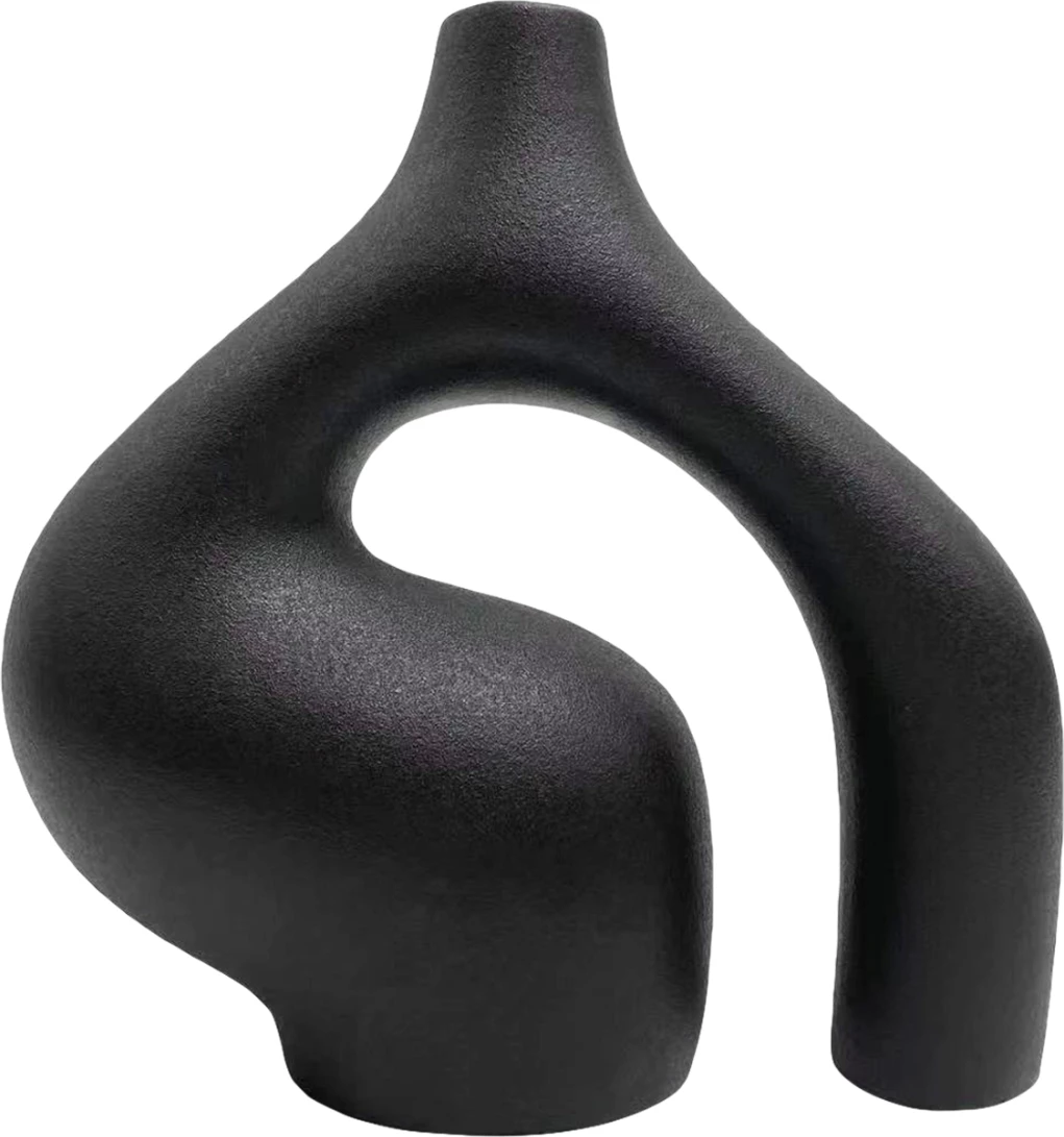 Keramična dekoracija mize ISIL FH4597.02 črna mat 29.5x11x29Hcm