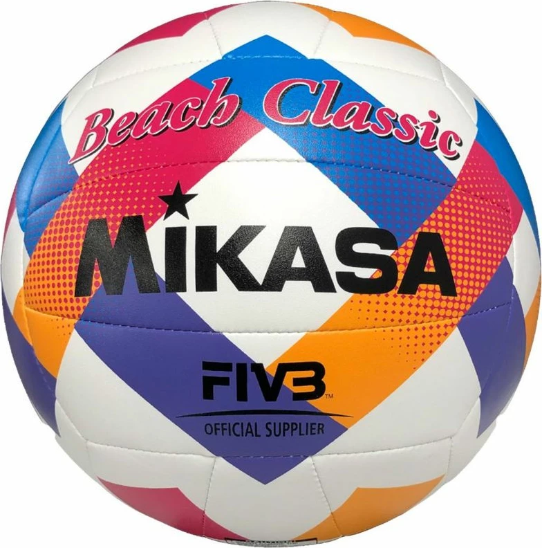 Plažni odbojkarski žog, Mikasa Beach Classic BV543C-VXA-O, belo-modro-rožnat