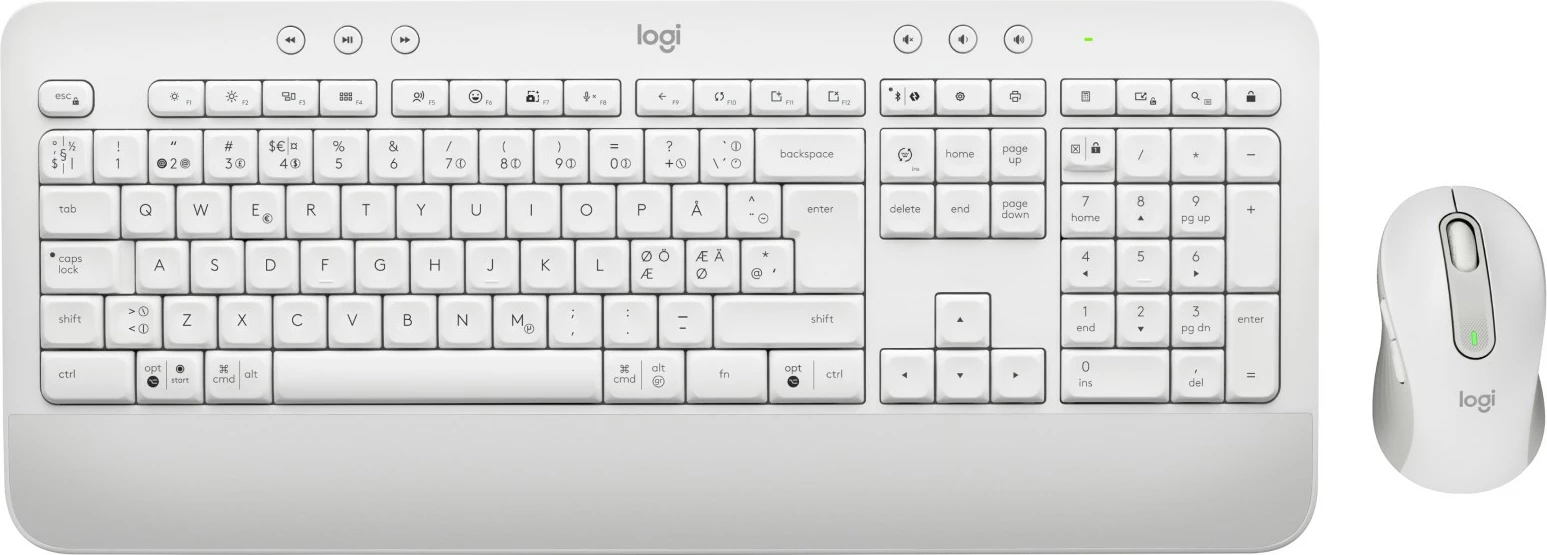 Set tipkovnice in miške Logitech Signature MK650 Combo for Business, brezžično, Bluetooth, QWERTY, belo