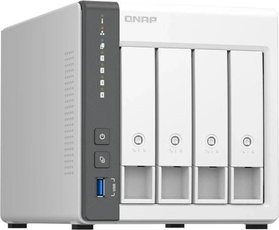 NAS QNAP TS-433, 4GB RAM, 4 diske, bel