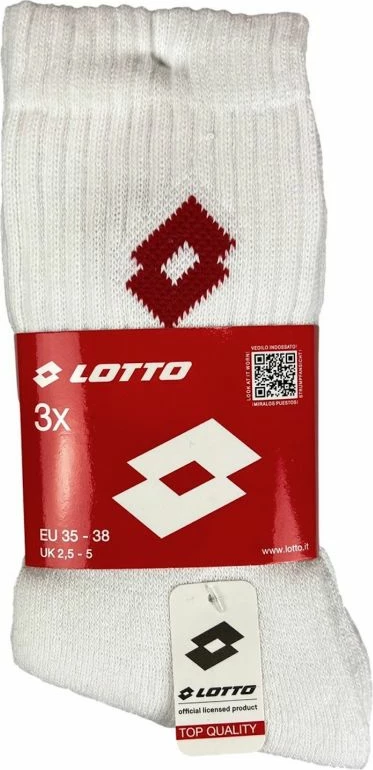 Terry nogavice, bele, Lotto