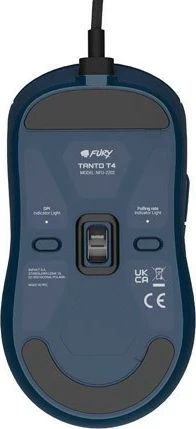 Ergonomski igralni miška Tanto T4 Fury, RGB, 12000 DPI, 7 gumbov, granatna