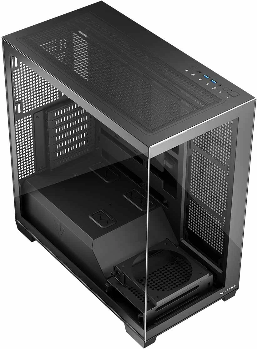 Računalniško ohišje MODECOM STELLAR NF ARGB 10, Midi Tower, ATX, kaljeno steklo, črn