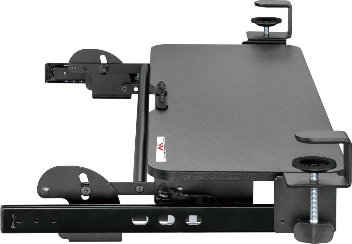 Držalo za tipkovnico pod mizo, nastavljivo, črno Maclean MC-462