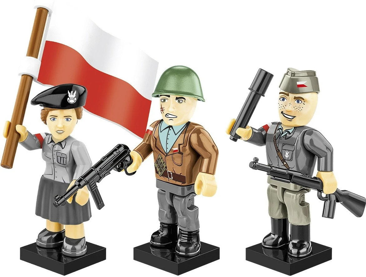 Set figuric Varšavska vstaja 1944, Historical Collection Cobi Klocki, 2057, 3 figurice, 35 kosov, plastika