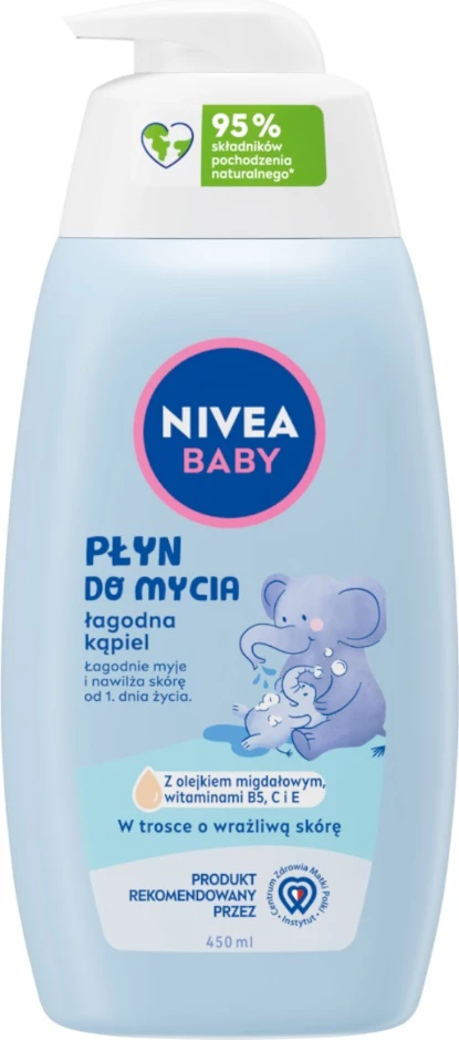 Nežen gel za prhanje za otroke Nivea Baby Gentle Bath Wash 450 ml