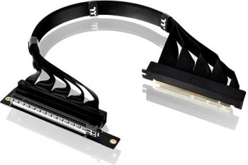 Riser kabel PCI-E 4.0, 400 mm, kot 90°, Thermaltake, črn