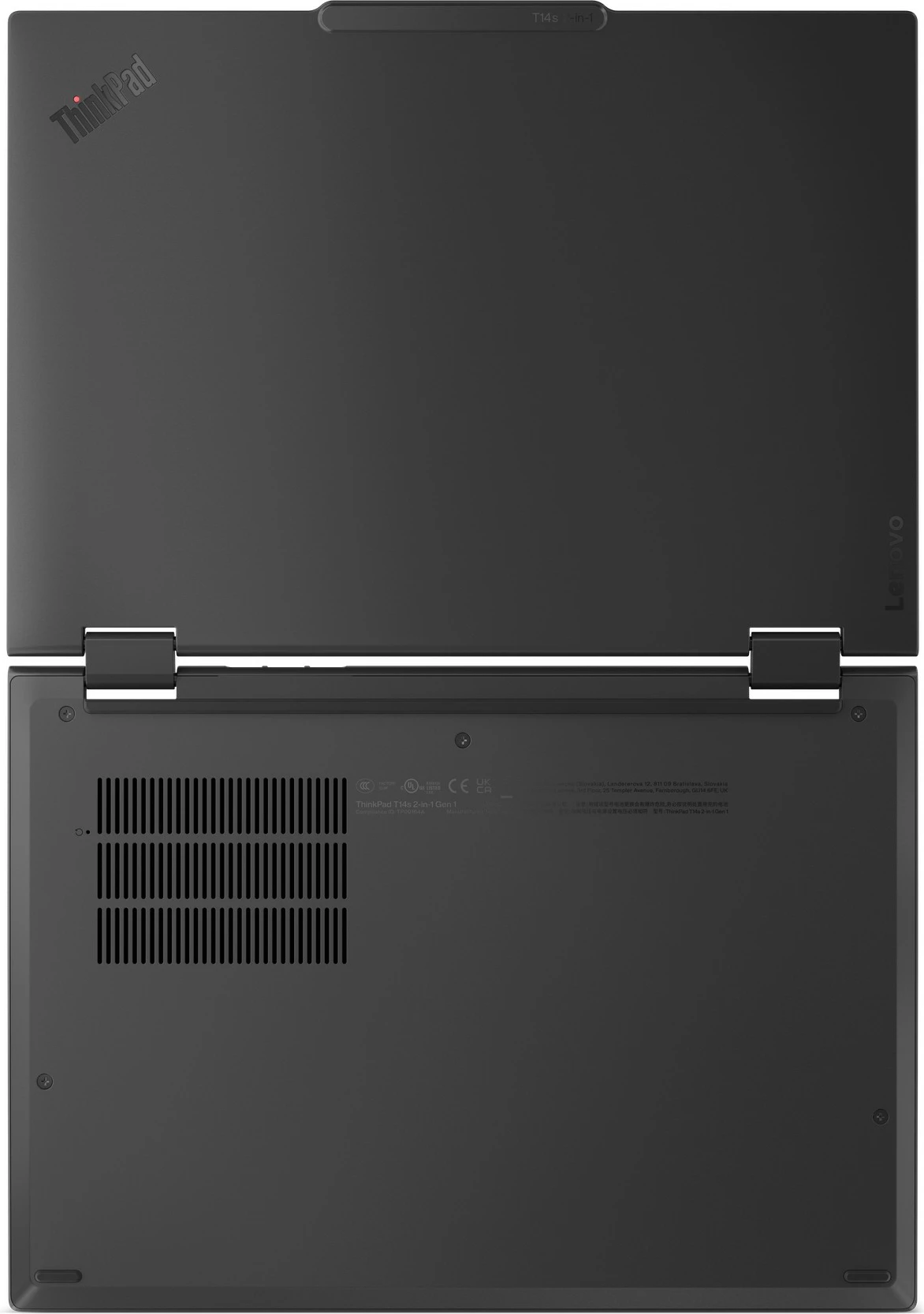 Prenosnik 2-v-1 Lenovo ThinkPad T14s G1 CU7 255U, 32GB RAM, 1TB SSD, Windows 11 Pro, črn