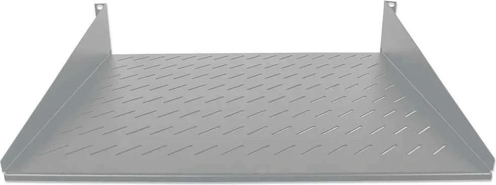 Perforirana polica za 19" rack, 2U, 400 mm, z dvema točkami pritrditve, Intellinet 712224, siva