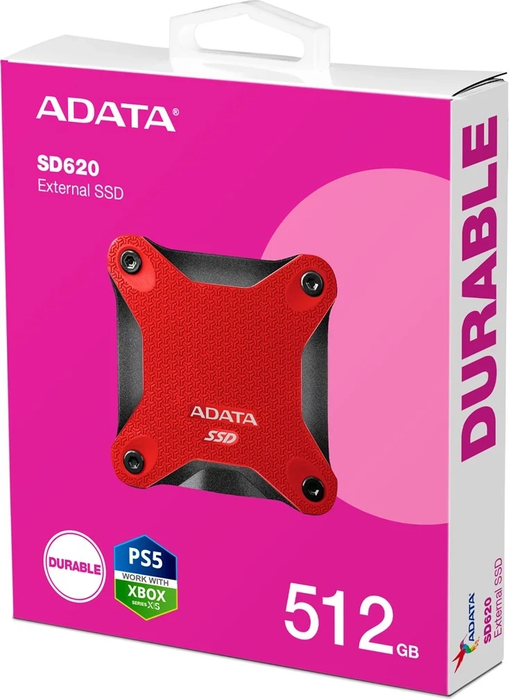 Zunanji SSD 512 GB, rdeč - ADATA SD620