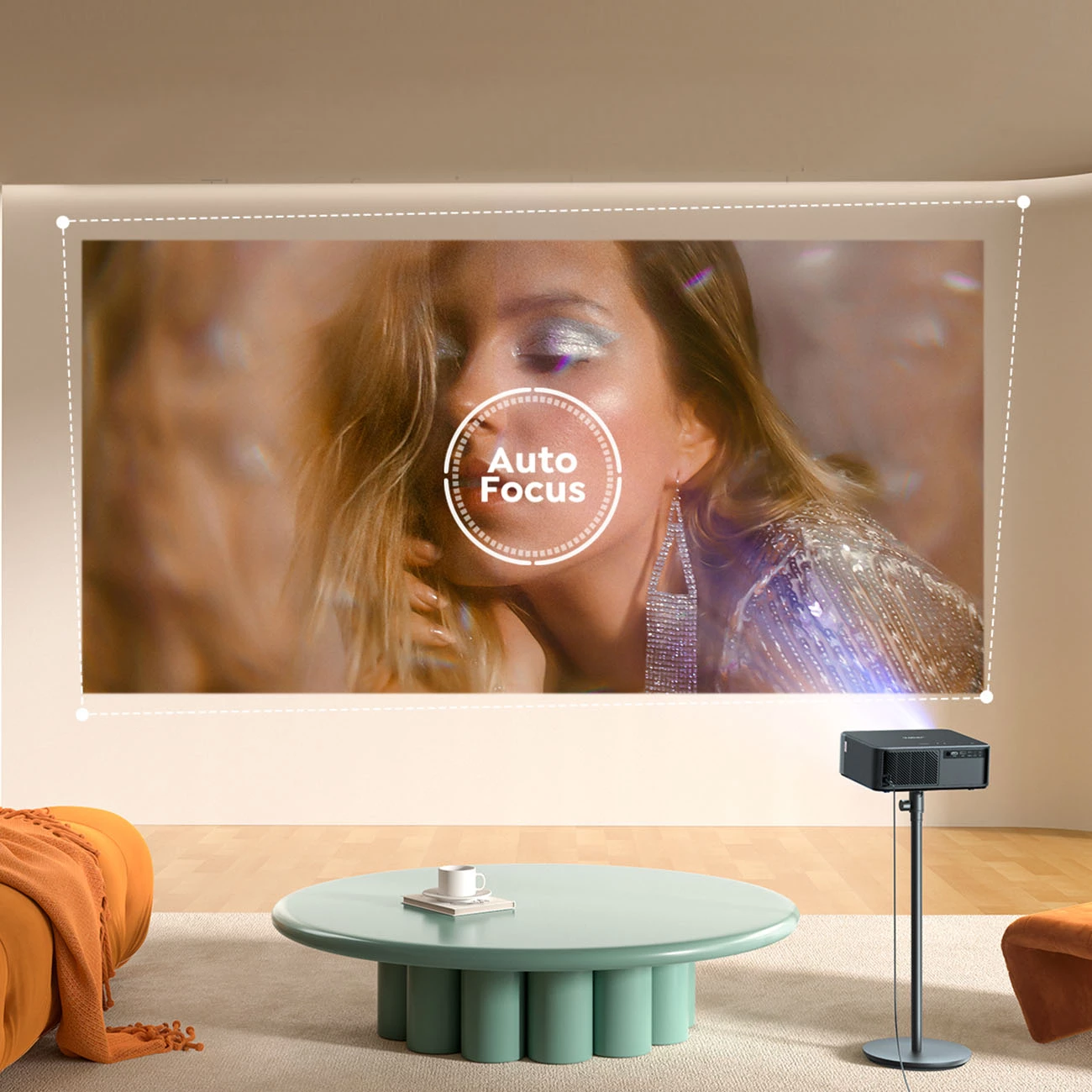 Multimedijski projektor Yaber K2s Pro, FullHD 1080p, JBL zvočniki in subwoofer, Android TV, črn