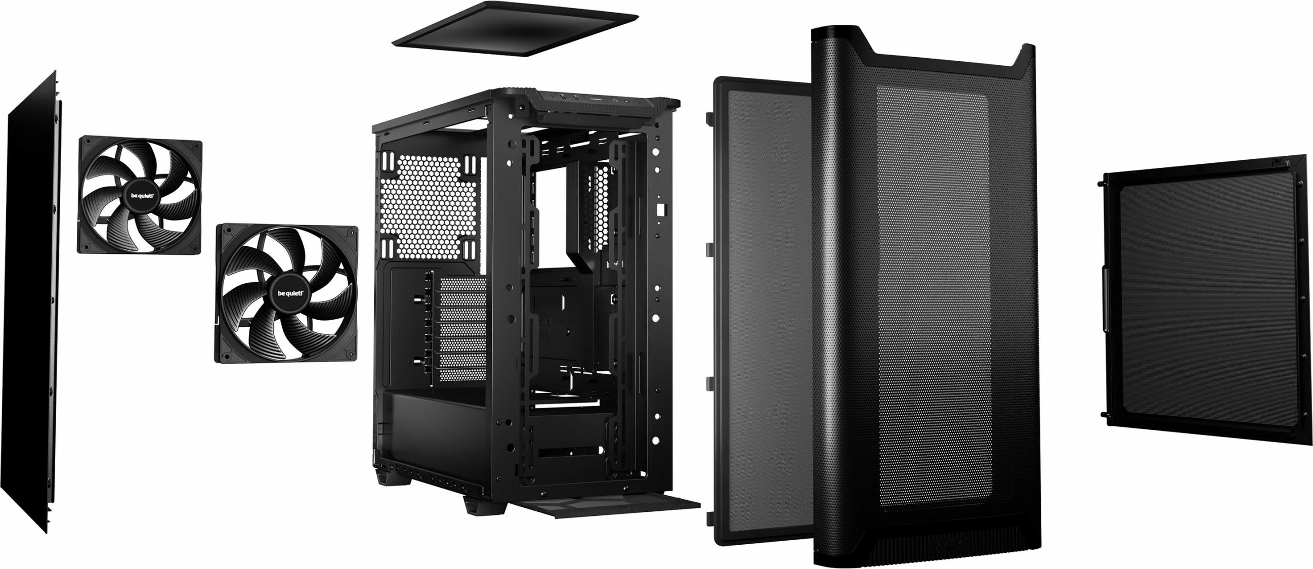 Kompjuterska ohišje be quiet! PURE BASE 501 Airflow Black, Midi Tower, ATX, micro ATX, Mini-ITX, črno
