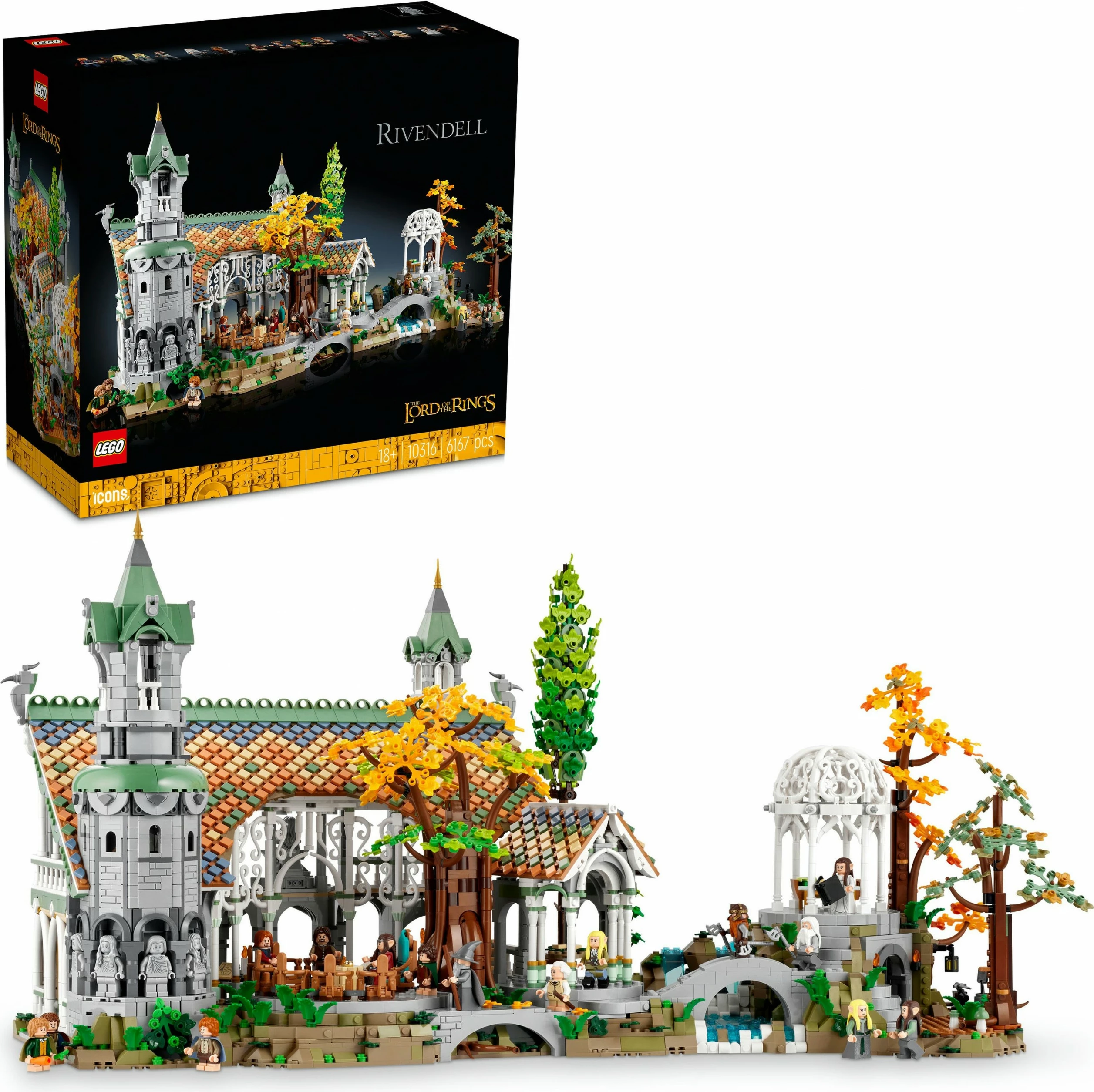 Set za sestavljanje Rivendell, The Lord of the Rings, 6.167 kosov, večbarven