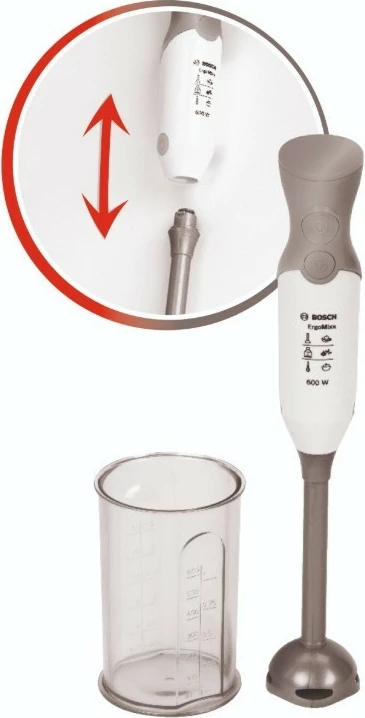 Igrača blender s merilno posodo 250 ml, na baterije, Klein (licenca Bosch) 9246, srebrna/bela