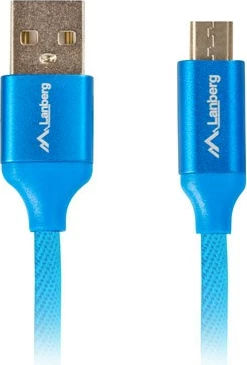 USB 2.0 Micro-B(M)-A kabel, 1,8 m, modra — Lanberg
