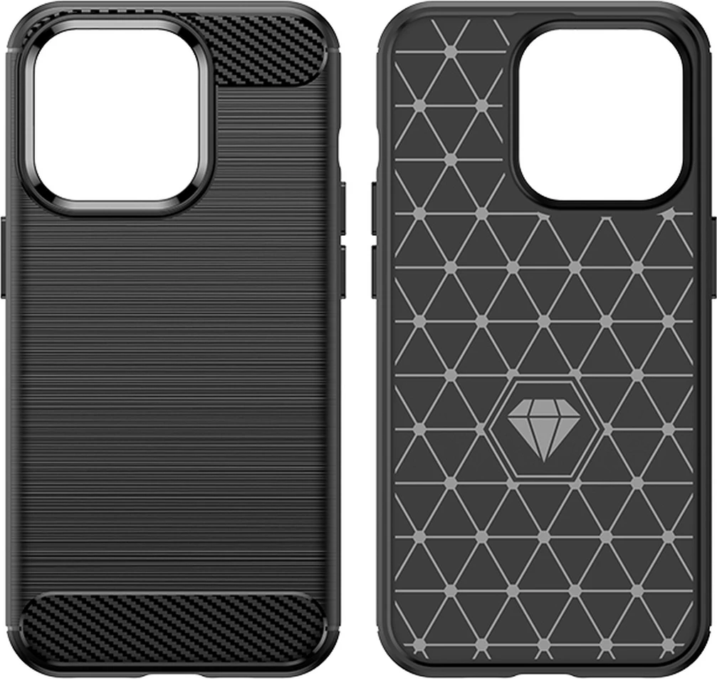 Zaščitna ovitek Hurtel Carbon za iPhone 14 Pro, TPU, modra