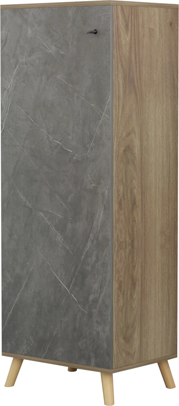 Omara za čevlje ALVARO FH8954.14 melamin v teksturi sonama-kamen 50Χ38Χ135Hcm