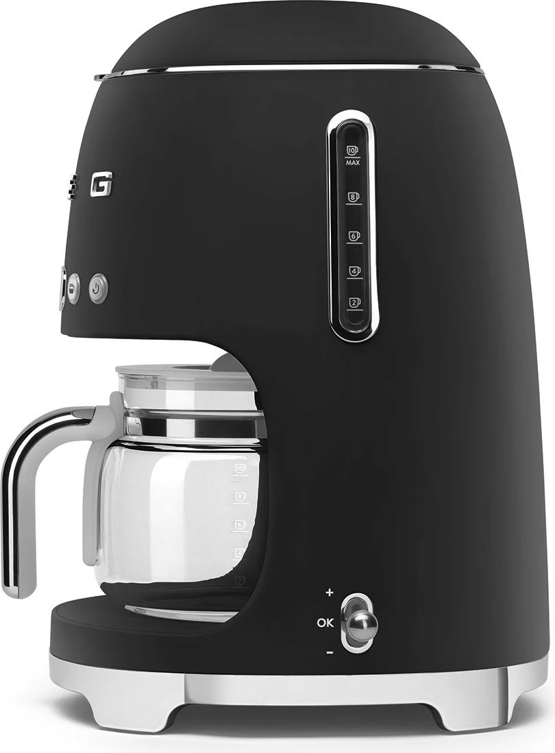 Kavni aparat, 10 skodelic, 1,25 L, črn SMEG DCF02BLMEU