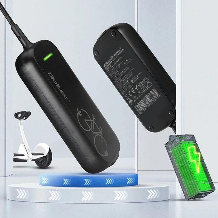 Polnilec za električno kolo Qoltec 50332, 42V 2A, črn